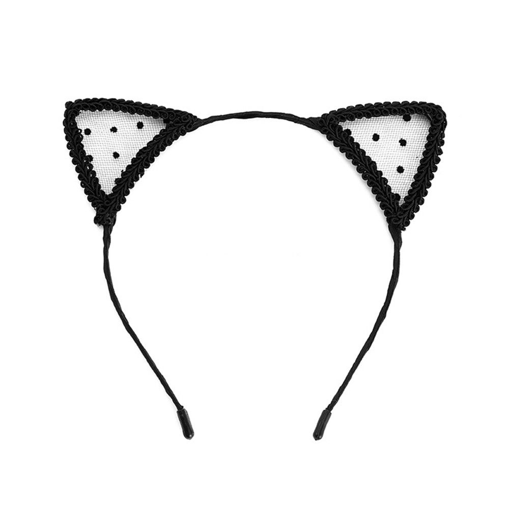 Adult Teens Cute Lace Cat Ear Headband Hair Accessories Fancy Dress Hairband Cosplay Headwear