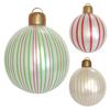 16" Giant Inflatable Christmas Ball Ornaments Large PVC Blow Ball Decorations for Indoor Outdoor Yard Lawn Porch Decor