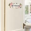 Creative Flower Rattan Bathroom Wall Sticker Bath Room Door Glass Decor Decals Home Decoration Self Adhesive Beautify Mural