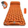Outdoor Camping Sleeping Pad Inflatable Mattress Travel Mat Folding Bed with Pillows Ultralight Air Mat Built-in Inflator Pump