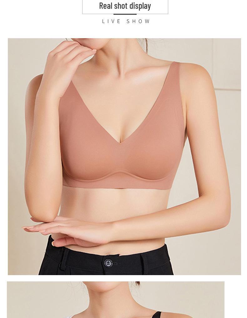 Бесшовный бюстгальтер из шелка тутового шелкопряда Yuyue - удобный, дышащий, с застежкой сзади, без косточек, однотонное нижнее белье