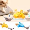 Interactive Cat Toys Mouse For Indoor Cats Rechargeable LED Cat Mouse Toy Feather Bell Tail Lifelike Electric Automatic Moving Mouse Cat Toy