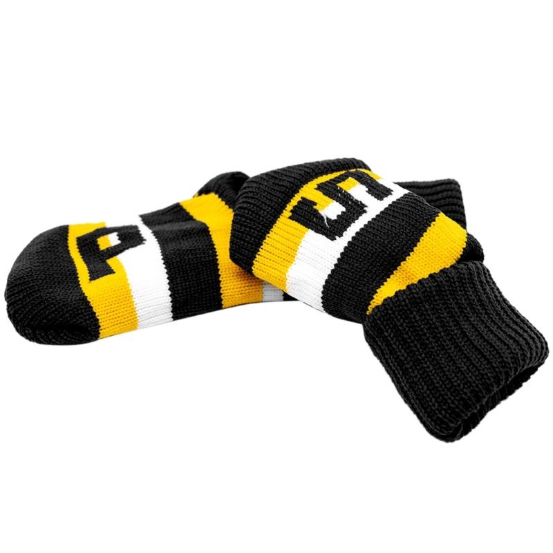 9Pcs Golf Head Headcover Set Knitted Fabric Golf Iron Head Covers Golf Wedges Cover with Big Numbers for Golf Club Head