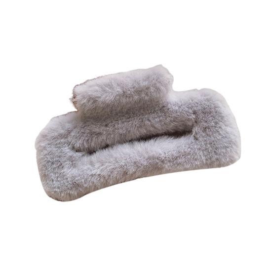 Женская плюшевая заколка для волос с дизайном «пружинная задняя часть головы», большая заколка для волос, прямоугольный зажим для волос в виде акулы, аксессуар для волос