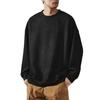 W Wonyo Suede Long Sleeve Plus Round Neck Long Solid Medium Thick Suede Stylish Crew Neck Casual Stylish Retro Size L Men's T-Shirt, Sizes, Pullover,