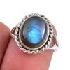 Натуральный лабрадорит драгоценный камень 925 проба серебро ювелирное кольцо S.5.5 U6k29