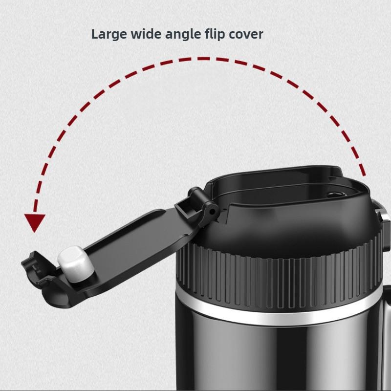 500ML Large Capacity Intelligent Car Boiling Bottle Outdoor Travel Portable Electric Kettle Stainless Steel Insulated Cup