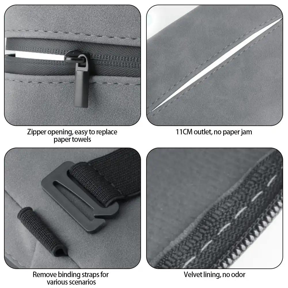 Кожаная автомобильная коробка для салфеток, автомобильный замшевый солнцезащитный козырек, держатель для спинки сиденья, подвесная коробка для салфеток, внутренний подлокотник, органайзер для бумажных полотенец