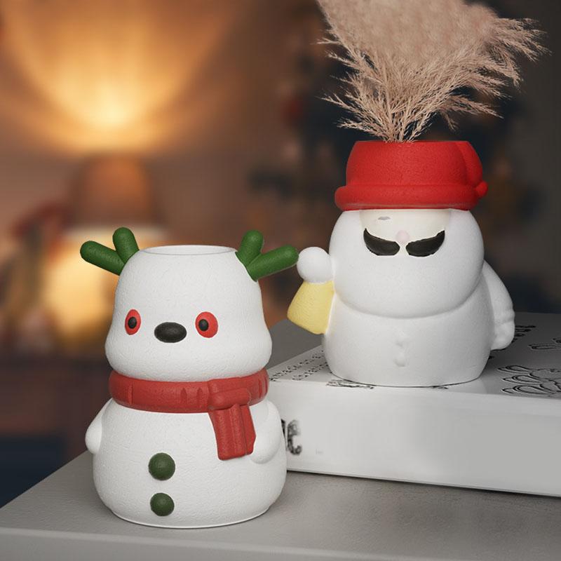 Рождественский подсвечник из смолы, цветочный горшок, силиконовая форма, сделай сам, снеговик, эпоксидная смола, Лось, колокольчик, Санта-Клаус