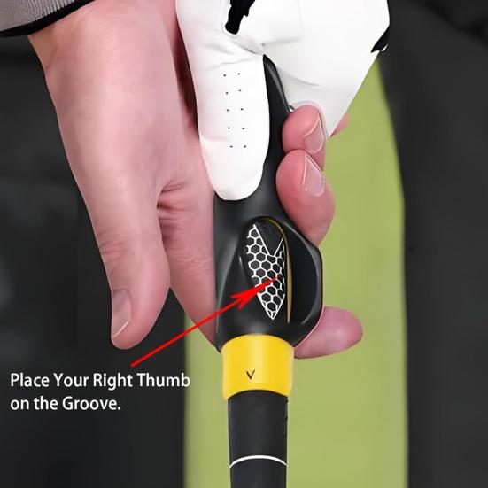 Тренажер для гольф-грипа для правой руки, тренажер для свинга в гольфе, тренировочное приспособление для грипа гольф-клуба, помогающее исправить положение руки, улучшить силу грипа, точность