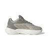 Adidas Originals Ozelia Elastic Lace Comfortable Versatile Shock Absorption Low Top Kids Casual Shoes Kids Casual Shoes Gray White IE3409