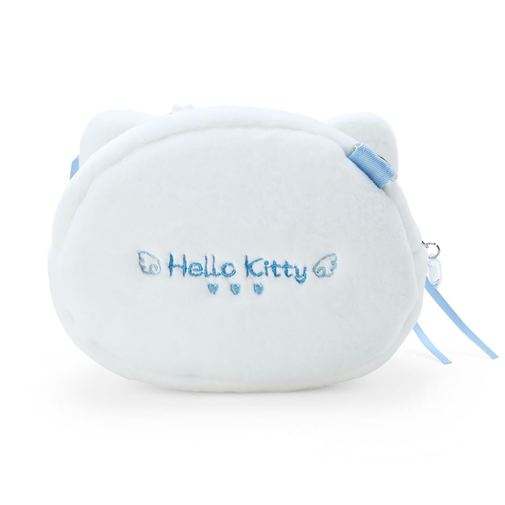 Sanrio Hello Kitty Face-Shaped Pochette, Light Blue, Days, Kitty, 13.7 X 17 X 8 Cm, Character, 760471