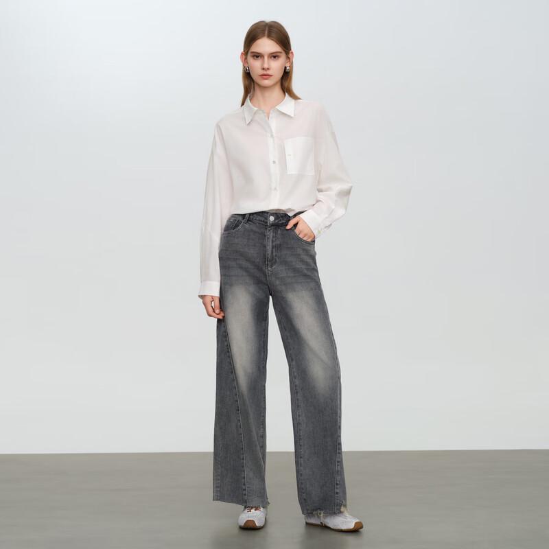 Elva' Island Women's High-Waisted Straight Jeans