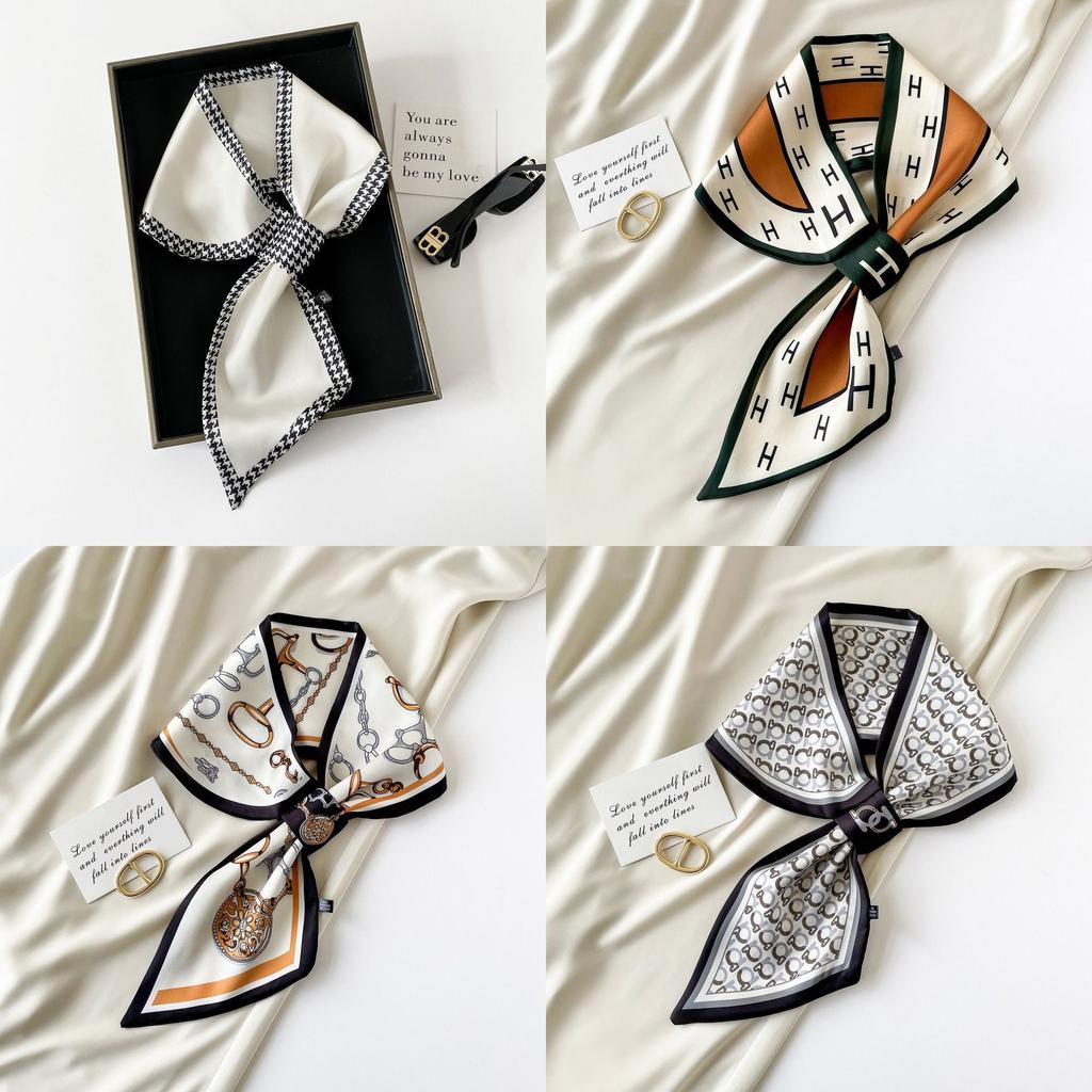 76 * 13cm Summer Women'S New Medium To Long Scarf Shawl Breathable Sunscreen Fashionable Versatile Premium Silk Scarf