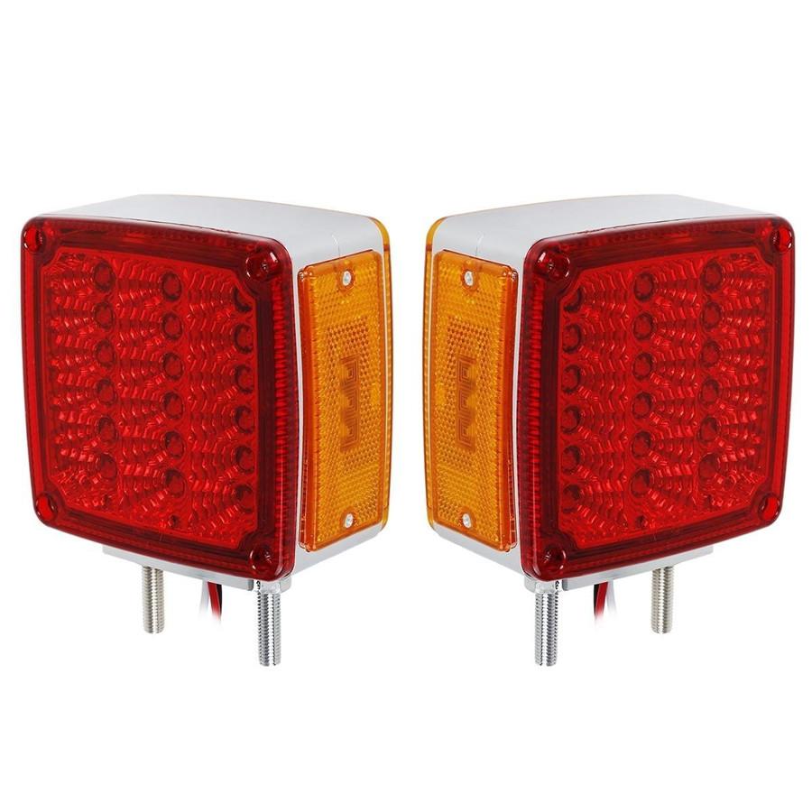 2Pcs 39 LED Tail Brake Light Turn Signal Side Marker Lamp For Truck Trailer Van