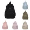 Backpack Simple Foldable With Solid Color And Letter Decoration Design Daily For