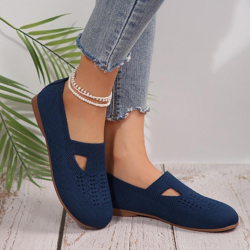 Мода Новые Женские Сетчатые Легкие Дышащие Слипоны Повседневная Обувь Новая Женская Однотонная Универсальная Низкая Помощь Плоские Кроссовки Женские Zapatos Mujer