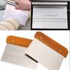Stainless Steel Smoother Edge Cake Scraper Pizza Dough Scraper Cutter Kitchen Flour Pastry Ice Cream Cake Tool Scale