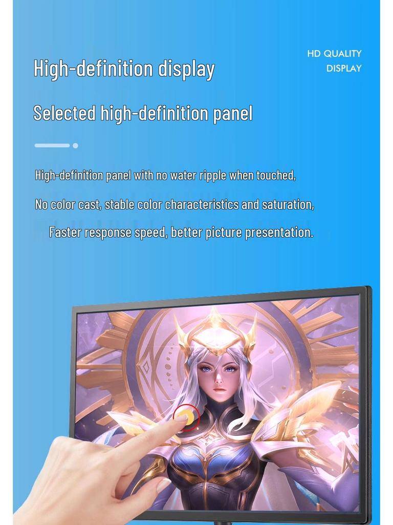 High-Definition IPS LCD Monitor: 19/21/24/27 Inches, HDMI Direct-View