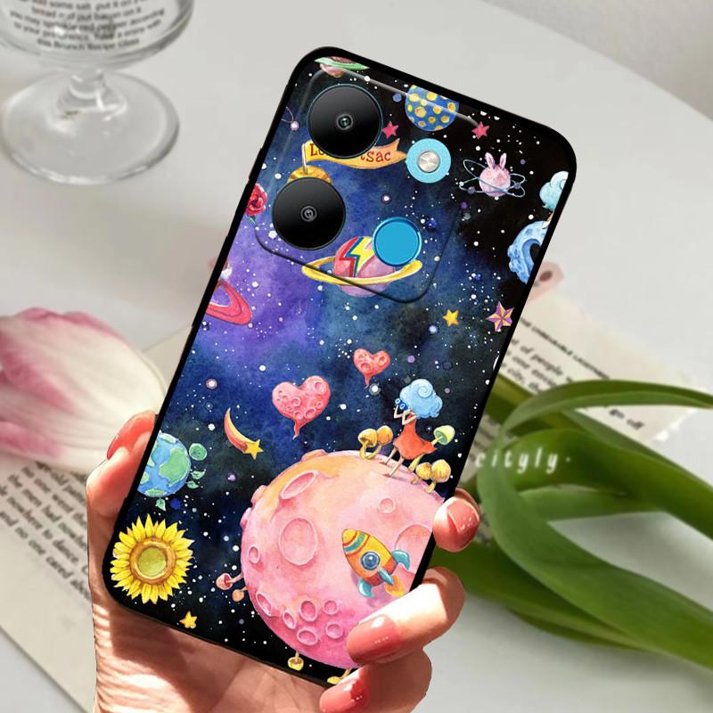 Для Infinix Smart 7 Чехол Роскошный Силиконовый ТПУ Мягкий Телефон Черный Чехол Чехлы Для Infinix Smart7 X6515 Funda Защитный Coque Capa