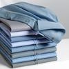 Новый дизайн Рубашки в полоску для мужчин С длинным рукавом Весенние Клетка Тонкие Мягкие Не требуют глажки Повседневные Устойчивые к складкам Социальная Деловая Блузка