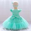 Платье принцессы Платье для маленьких девочек с бантом Платье для крещения для девочек Тюлевые платья для первого дня рождения Одежда для малышей Пышное платье невесты