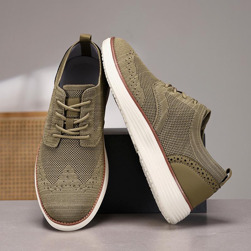2025 Popular Flying Weaving Casual Shoes Men's Loafers Dress Walking Shoes Mesh Oxford Shoes