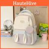 Blocking Large Color Capacity Backpack With Rabbit Ear Design And Letter Print