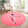 Yamal Round Area Rug Design for Study room Balcony Foyer Game Room Antislip Round Carpet Anime Office Decor Perfect Gift for Women Men