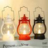 OuuZuu Led Lantern Christmas Decoration Lantern Christmas Vintage Castle Hanging LED Light Retro Candle Holder Lantern Hang Lamp