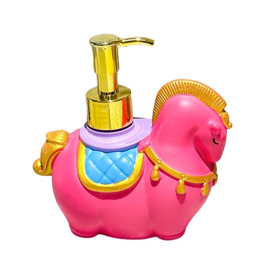 Дозатор для мыла Дизайн Лошадь Жидкое мыло Лосьон Гель для душа Бутылка с золотой помпой Аксессуар для ванной