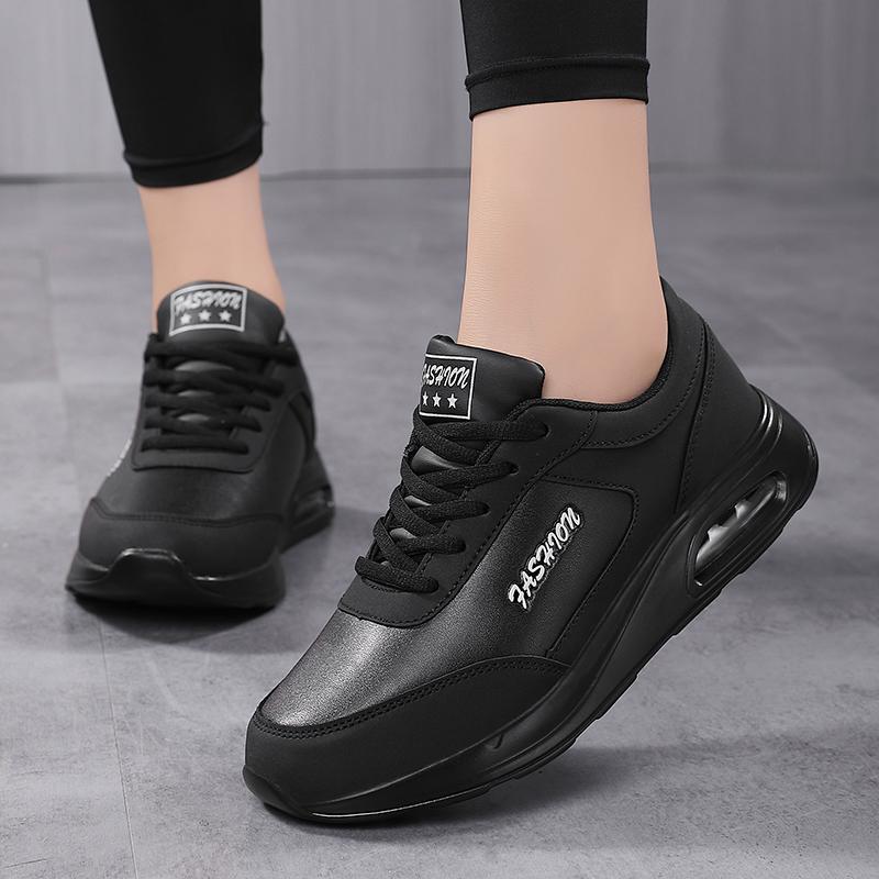 Women’s Black Running Sneakers Casual Sport Shoes Lightweight Jogging Shoes Over Sized