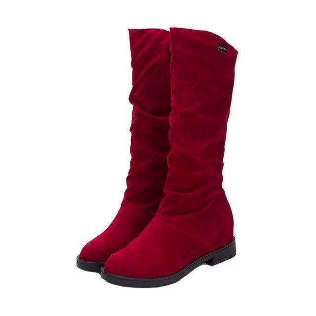 Осенние ботинки Женские высокие ботинки Ботинки Martin Ботинки Velvet Frosted Round Toe Женская обувь
