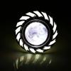 Motorcycle Headlight LED Projector Lens Single Halo Angel Devil Eye Spot Light White