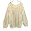 OLD Long Sleeve Fisherman Sweater Ivory Knit Cable Knit Women Used