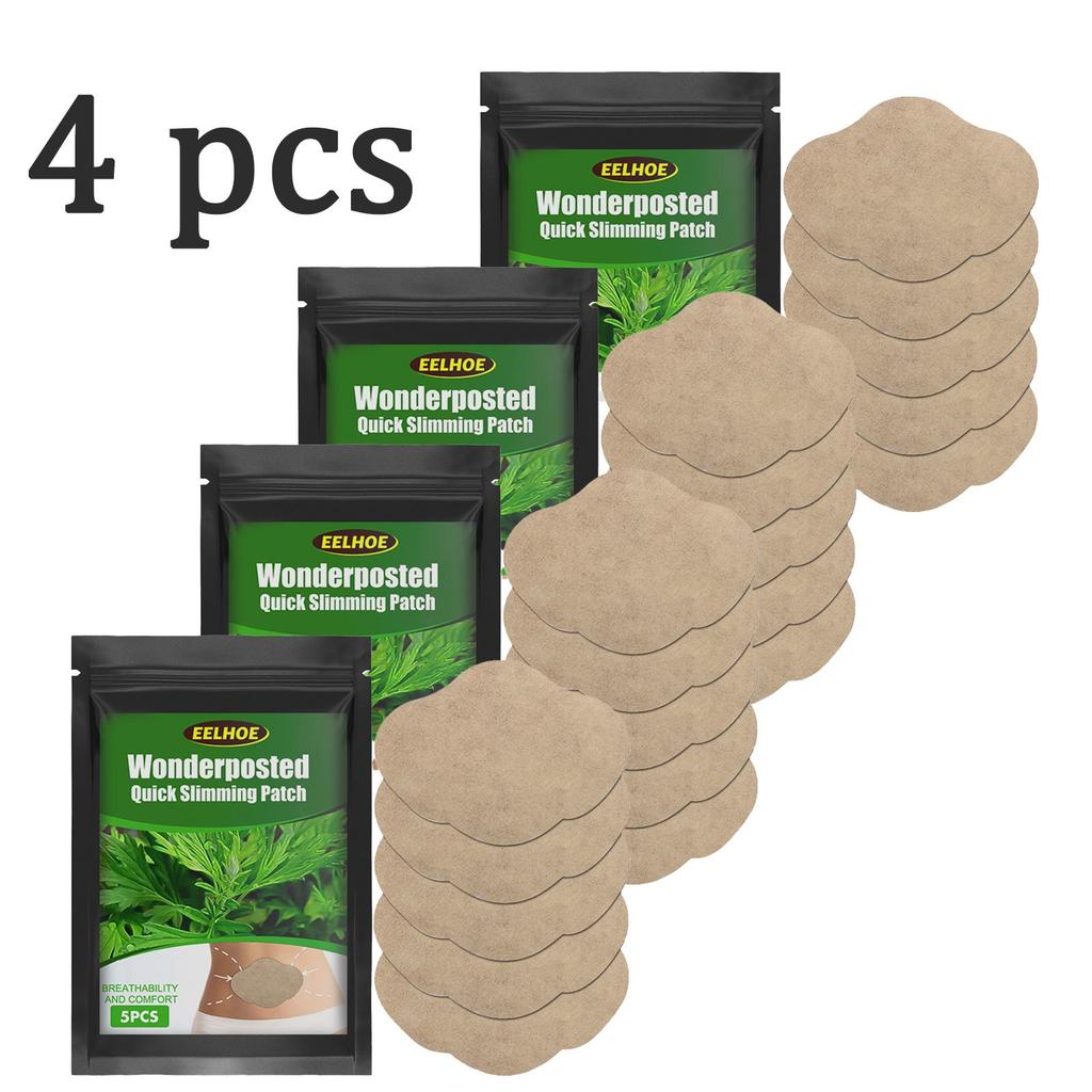 EELHOE Полынные пластыри для похудения и снижения веса (5шт) - Травяные пластыри для похудения, подтягивания и формирования живота/пупка