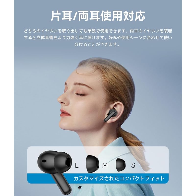 Wireless Earphones Earphones Bluetooth Earphones 2025 Latest Equipped with Bluetooth5.4+EDR Compatible with AAC/SBC Wireless Bluetooth Earphones
