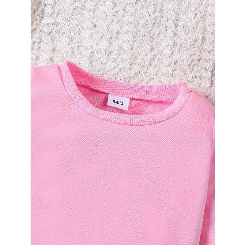 European sizes Customized Children'S Round-Neck Sweatshirt, Pink Butterfly Letter Shirt, Initial Personalized Sweatshirt, Kids' Round-Neck Sweatshirt