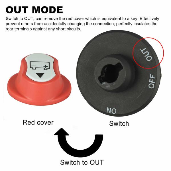 Выключатель аккумулятора 100А отключает питание для автомобиля, лодки, грузовика-фургона