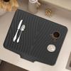 Silicone Dish Drying Mat Heat Resistant Drain Pad Sink Mat for Kitchen Counter Quick Drying Dish Mat Multifunctional Tableware Mat