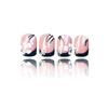 French Style Glossy Flower Nail Tips 24 Pieces Lightweight Comfortable Wear for Daily