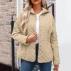 Ladies' Fashionable Solid Color Long Sleeved Loose Warm Hooded Jacket