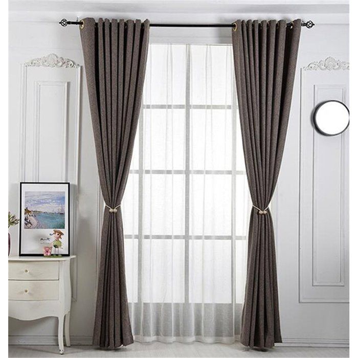 Embrasses rideau magnétiques tressées beige 48 x 4 cm – lot de 2