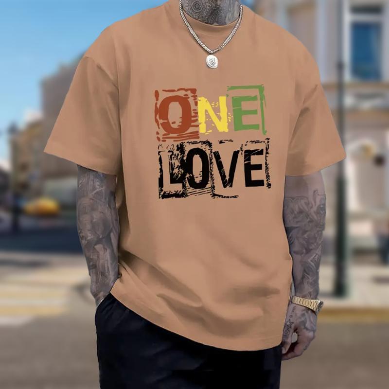 Новая летняя мужская модная футболка с надписью LOVE, мужская футболка, топ