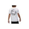 Jordan T Shirts Men's White Crew Neck Moderate Straight Fit DX9602-100