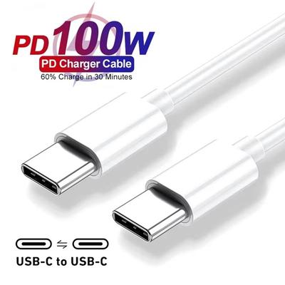 Кабель для быстрой зарядки 100 Вт с двумя разъемами USB-C для iPhone 15 16 Pro Max 15 16 Plus Samsung Moto Realme Кабель Type C - Type C 3 м