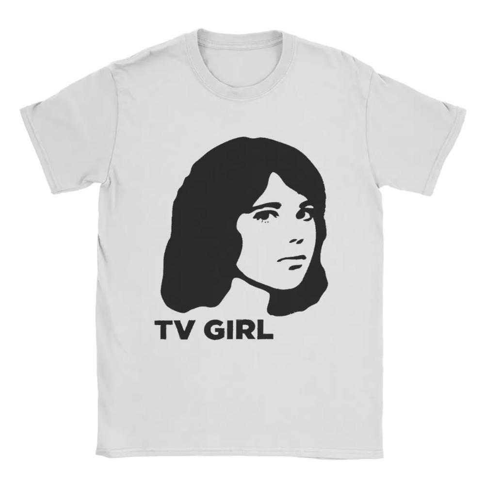 Мужская футболка Tv Girl Band Creative 100% хлопок футболки с коротким рукавом футболки с круглым вырезом одежда больших размеров