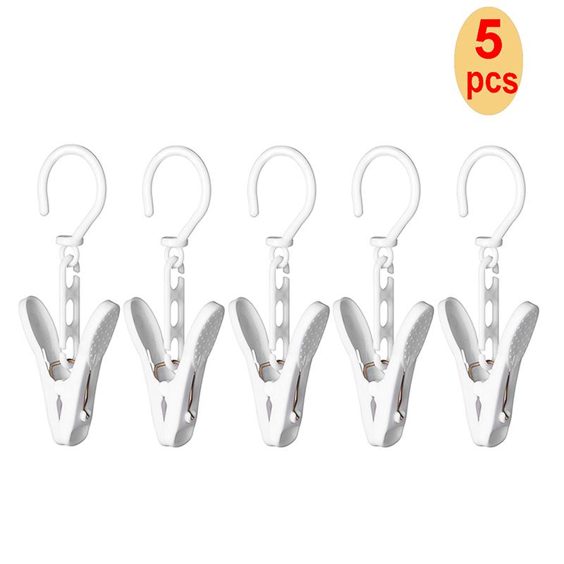 1/5Pcs Rotatable Clothes Pegs Windproof Anti-Slip Drying Clip Travel Towels Hanger Laundry Clip Hanging Hooks Socks Clips