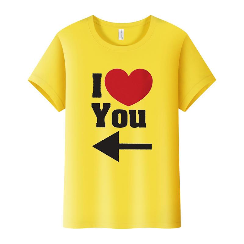 Футболка для пары с принтом сердца и стрелок, с коротким рукавом и круглым вырезом, свободная футболка King Queen, футболка для влюбленных, топы, женская одежда