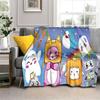 Новый Стиль Lankybox Boxy Foxy Rocky Мультяшное Одеяло, Мягкое Пледовое Одеяло для Дома Спальни Кровати Дивана Путешествий Пикника Покрывало Ребенок
